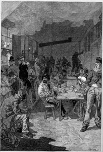 Vista del forno della Società filantropica di rue de Sèvres dove i poveri di Parigi vengono per un pasto