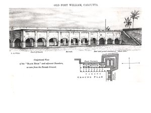 Vecchio Fort William, Calcutta, con una vista congetturale del 