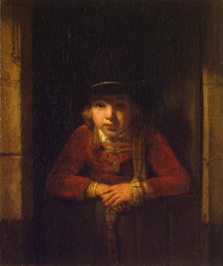 Ragazzo che guarda attraverso la finestra, c.1647 da Samuel van Hoogstraten