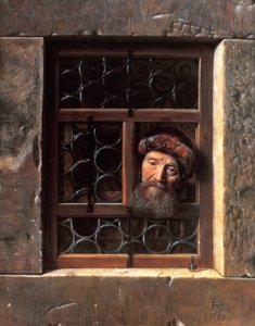 Uomo alla finestra, 1653 da Samuel van Hoogstraten