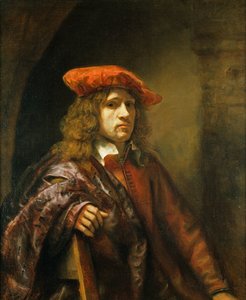 Ritratto di un giovane con un berretto rosso