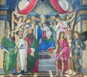 Madonna e Bambino in trono con santi da Sandro Botticelli