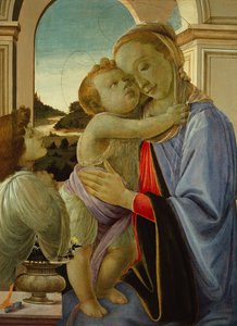 Madonna col Bambino e angelo adorante, c.1468 da Sandro (1444/5 1510) Botticelli