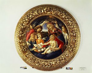 Madonna del Magnificat e cinque angeli (tondo) da Sandro Botticelli