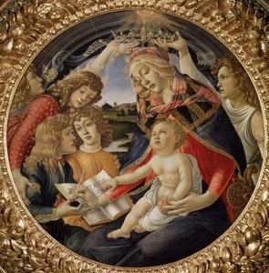 Madonna del Magnificat o Vergine con Bambino e cinque angeli da Sandro Botticelli