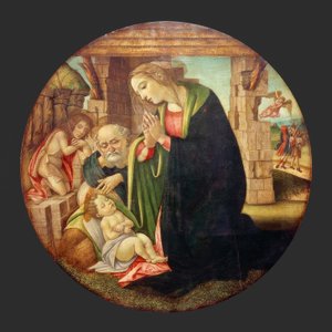 Adorazione del Bambino con San Giovannino da Sandro Botticelli