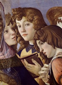 Angeli (dettaglio dalla Madonna della Melagrana) da Sandro Botticelli