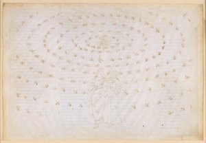 La Divina Commedia, Paradiso XXIV. Ottava sfera (cielo delle stelle fisse): Beatrice chiede a Pietro di mettere alla prova il suo allievo nella vera fede, la prima virtù teologale; la professione di fede di Dante
