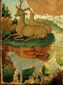Paesaggio con caprioli e scimmie da Sandro Botticelli