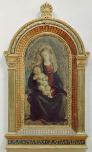 Maria con bambino in una gloria di angeli