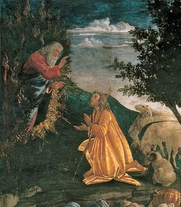 La giovinezza di Mosè, nella Cappella Sistina, 1481 (dettaglio)