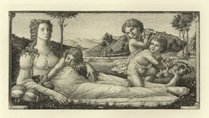 Venere reclinata con Cupido da Sandro Botticelli