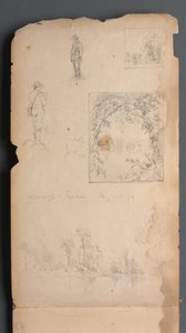 Taccuino, pagina 01: Autoritratti con Vignette da Sanford Robinson Gifford