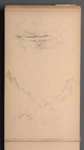 Taccuino, pagina 15: Paesaggi, Cascate di Berlino, 1859 da Sanford Robinson Gifford