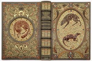Rilegatura ornamentale con pietre preziose, raffigurante diversi animali da Sangorski and Sutcliffe