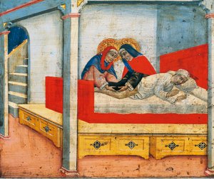 I santi Cosma e Damiano attaccano la gamba dell