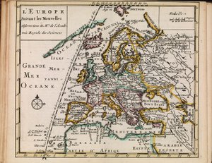 Mappa della collezione di mappe della Biblioteca Nazionale. La mappa è stata pubblicata tra il 1690 e il 1708 e mostra l