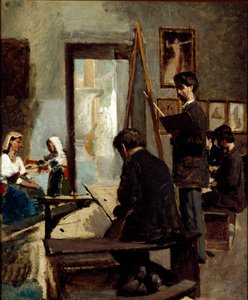 Lo studio dei colori grigi (studio di un pittore) da Sante Bertelli