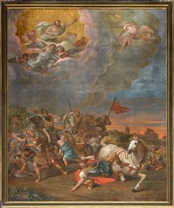 Parete opposta alla controfacciata del transetto nord, Sante Legnani, Conversione di Saulo 1814