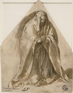 Donna inginocchiata (recto e verso)