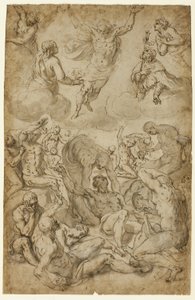 San Rocco e la Vergine che intercedono con Cristo a favore delle vittime della peste da Sante Peranda