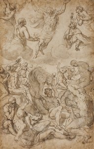 San Rocco e la Vergine che intercedono con Cristo a favore delle vittime della peste da Sante Peranda