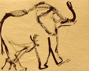 Disegno astratto di elefante da Santhosh ch