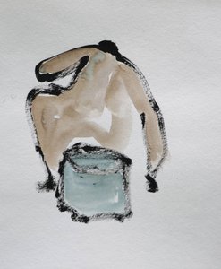 Schizzo astratto di nudo