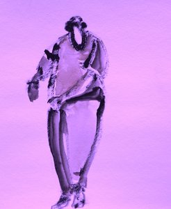 Figura astratta viola