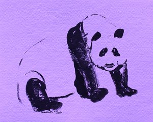 Panda a inchiostro nero da Santhosh ch