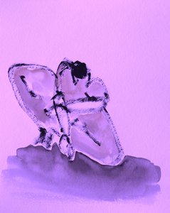 La figura viola accovacciata
