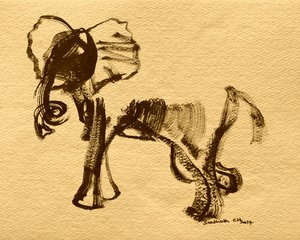 Disegno espressivo di elefante da Santhosh ch