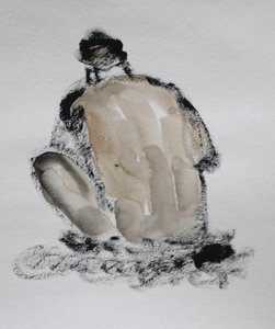 Schizzo espressivo di una figura nuda