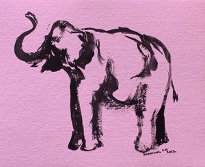 Inchiostro di elefante rosa da Santhosh ch