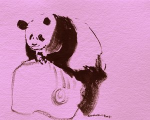 Schizzo di panda rosa da Santhosh ch