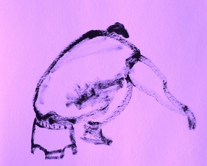 Figura umana accovacciata