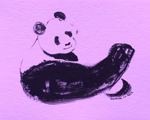 Panda forte che mostra i muscoli da Santhosh ch