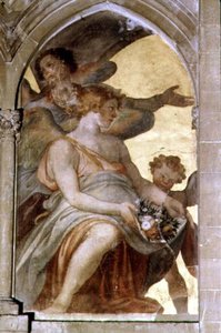 Angeli musicali in un chiostro trompe l