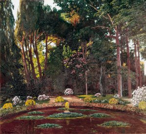 Art Nouveau "Il Giardino" (Arbucies). Dipinto di Santiago Rusinol y Prats (1861-1931) Fine XIX secolo. El Vendrell. Casa-Museo Pau Casals.