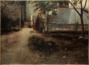 Il patio di casa mia da Santiago Rusiñol