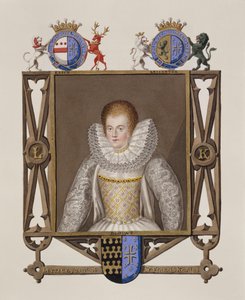 Ritratto di Lettice Knollys (c.1541-1634) figlia di Sir Francis Knollys da Memoirs of the Court of Queen Elizabeth, pubblicato nel 1825
