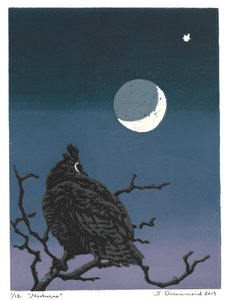 Notturno, 2019 (Linocut) da Sarah Drummond