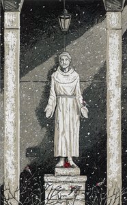 San Francesco nella neve, 2023 (dipinto)
