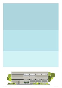 Biblioteca di Stamford Hill, 2014 (stampa giclée grafica)
