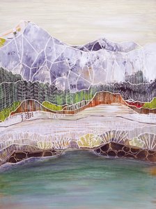 Lago di montagna geometrico