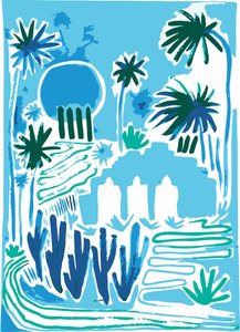 Oasi con giardino tropicale