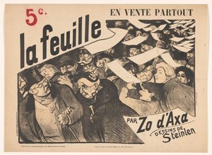Manifesto pubblicitario per La feuille di Zo d