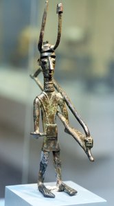 Figurina di bronzo di un guerriero, c.1800-1200 a.C. da Sardinia Nuragic Civilization