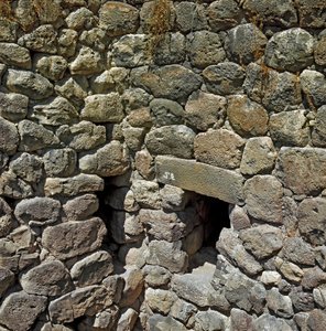 Cultura nuragica (nuraghi) sarda: rovine della città nuragica del sito megalitico di Su Nuraxi: la torre reale. 1100-1050 a.C. Barumini, Sardegna, Italia da Sardinia Nuragic Civilization