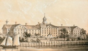 Ospedale della Casa di Carità, Bellevue, ospedale di Bellevue, New York da Sarony and Major